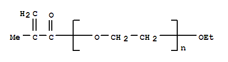 聚(乙二醇)乙醚甲基丙烯酸酯结构式_35625-93-5结构式