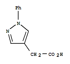 (1-苯基-1H-吡唑-4-基)乙酸结构式_35715-77-6结构式