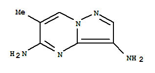 6-甲基-吡唑并[1,5-A]嘧啶-3,5-二胺结构式_357272-72-1结构式