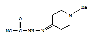 (9CI)-[(1-甲基-4-哌啶基)肼基]氧代乙腈结构式_357297-08-6结构式