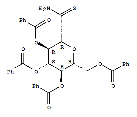 C-(2,3,4,6-四-O-苯甲酰基-Beta-D-吡喃葡萄糖) 硫代甲酰胺结构式_358738-50-8结构式