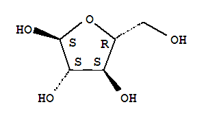 alpha-D-阿拉伯糖呋喃糖结构式_37388-49-1结构式