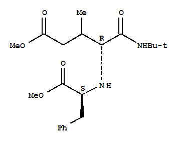 (9ci)-n-[(1r)-1-[[(1,1-二甲基乙基)氨基]羰基]-4-甲氧基-2-甲基-4-氧代丁基]-L-苯丙氨酸甲酯结构式_374936-65-9结构式