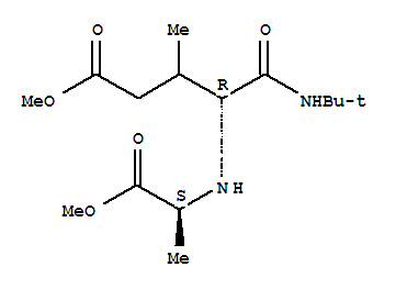 (4r)-(9ci)-5-[(1,1-二甲基乙基)氨基]-4-[[(1s)-2-甲氧基-1-甲基-2-氧代乙基]氨基]-3-甲基-5-氧代-戊酸甲酯结构式_374936-67-1结构式