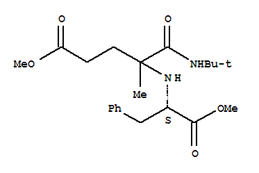 (9ci)-n-[1-[[(1,1-二甲基乙基)氨基]羰基]-5-甲氧基-1-甲基-5-氧代戊基]-L-苯丙氨酸甲酯结构式_374936-71-7结构式