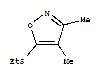 (9ci)-5-(乙基硫代)-3,4-二甲基-异噁唑结构式_37543-61-6结构式