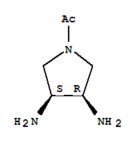 3,4-Pyrrolidinediamine,1-acetyl-,(3r,4s)-rel-(9ci) Structure,380357-19-7Structure