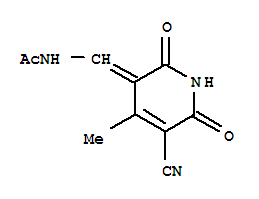(9ci)-n-[(5-氰基-1,6-二氢-4-甲基-2,6-二氧代-3(2H)-吡啶)甲基]-乙酰胺结构式_384815-06-9结构式