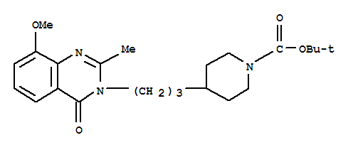 4-[3-(8-甲氧基-2-甲基-4-氧代-3(4H)-喹唑啉)丙基]-1-哌啶羧酸,1,1-二甲基乙酯结构式_387346-77-2结构式