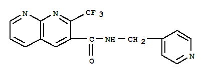 (9ci)-n-(4-吡啶甲基)-2-(三氟甲基)-1,8-萘啶-3-羧酰胺结构式_388565-56-8结构式