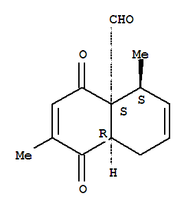 (4Ar,5R,8As)-Rel-(9Ci)-1,5,8,8A-四氢-2,5-二甲基-1,4-二氧代-4A(4H)-萘羧醛结构式_395643-37-5结构式