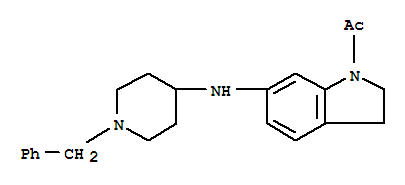 1-乙酰基-N-(1-苄基哌啶-4-基)-吲哚-6-胺结构式_396682-63-6结构式