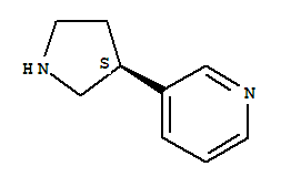 (9CI)-3-(3S)-3-吡咯烷-吡啶结构式_404892-27-9结构式