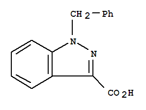 1-(苯基甲基)-1H-吲唑-3-羧酸结构式_41354-03-4结构式