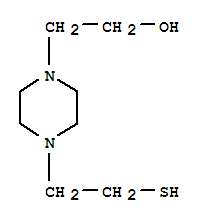 (9ci)-4-(2-疏基乙基)-1-哌嗪乙醇结构式_42302-15-8结构式