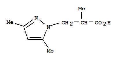 3-(3,5-二甲基-1H-吡唑-1-基)-2-甲基丙酸结构式_436086-92-9结构式