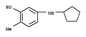 (9CI)-5-(环戊基氨基)-2-甲基-苯酚结构式_437702-30-2结构式