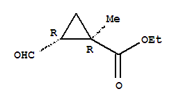 (1r,2r)-(9ci)-2-甲酰基-1-甲基-环丙烷羧酸乙酯结构式_439913-11-8结构式