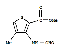2-Thiophenecarboxylicacid,3-(formylamino)-4-methyl-,methylester(9ci) Structure,443762-03-6Structure