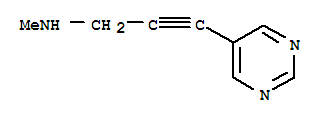 (9ci)-n-甲基-3-(5-嘧啶)-2-丙炔-1-胺结构式_450357-09-2结构式