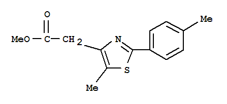 Methyl [5-methyl-2-(4-methylphenyl)-1,3-thiazol-4-yl]acetate Structure,496062-19-2Structure