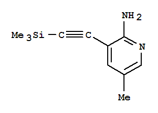5-甲基-3-((三甲基甲硅烷基)乙炔)吡啶-2-胺结构式_500903-95-7结构式