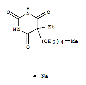 5-乙基-5-戊基-,钠salt (1:1)2,4,6(1H,3h,5h)-嘧啶三酮结构式_5432-29-1结构式