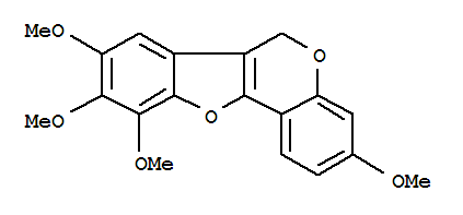 3,8,9,10-四甲氧基-6H-苯并呋喃并[3,2-c][1]苯并吡喃结构式_55306-17-7结构式