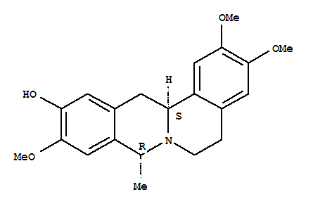 [8R,(-)]-5,8,13,13aα-tetrahydro-2,3,10-trimethoxy-8α-methyl-6h-dibenzo[a,g]quinolizine-11-ol Structure,56974-41-5Structure