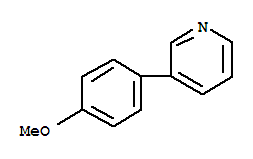 3-(4-甲氧基苯基)-吡啶结构式_5958-02-1结构式