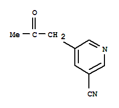 5-(2-氧代丙基)-3-吡啶甲腈结构式_605681-10-5结构式