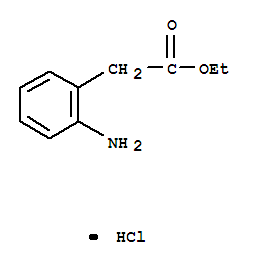 (2-氨基苯基)-乙酸乙酯盐酸盐结构式_61-88-1结构式