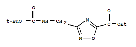 1,2,4-Oxadiazole-5-carboxylic acid, 3-[[[(1,1-dimethylethoxy)carbonyl]amino]methyl]-, ethyl ester Structure,612511-76-9Structure