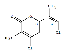(6S)-4-chloro-6-[(z)-2-chloro-1-methylethenyl ]-5,6-dihydro-3-methyl-2h-pyran-2-one Structure,63023-58-5Structure
