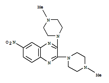 Quinoxaline,2,3-bis(4-methyl-1-piperazinyl)-6-nitro- Structure,64262-08-4Structure