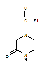 (9ci)-4-(1-氧代丙基)-哌嗪酮结构式_65493-55-2结构式