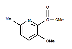 3-甲氧基-6-甲基-2-吡啶羧酸甲酯结构式_65515-24-4结构式