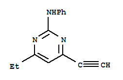 (9ci)-4-乙基-6-乙炔-n-苯基-2-嘧啶胺结构式_704890-07-3结构式