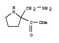 (9ci)-2-(氨基甲基)-脯氨酸甲酯结构式_708972-38-7结构式