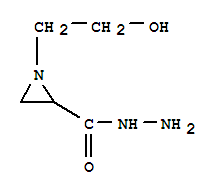 (9ci)-1-(2-羟基乙基)-2-氮丙啶羧酸肼结构式_71331-16-3结构式