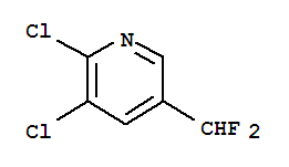 (9CI)-2,3-二氯-5-(二氟甲基)-吡啶结构式_71690-06-7结构式