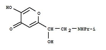 (9ci)-5-羟基-2-[1-羟基-2-[(1-甲基乙基)氨基]乙基]-4H-吡喃-4-酮结构式_721387-09-3结构式