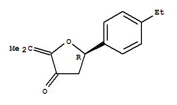 3(2H)-furanone,5-(4-ethylphenyl)dihydro-2-(1-methylethylidene)-,(5r)-(9ci) Structure,724477-84-3Structure