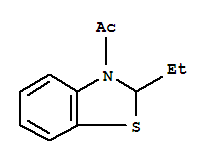 (9ci)-3-乙酰基-2-乙基-2,3-二氢-苯并噻唑结构式_72889-11-3结构式