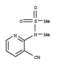 N-(3-氰基吡啶-2-基)-n-甲基甲烷磺酰胺结构式_73161-37-2结构式