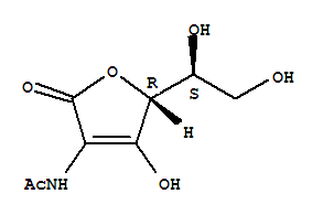 (9ci)-2-(乙酰基氨基)-2-脱氧-L-抗坏血酸结构式_733700-20-4结构式