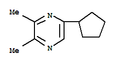 (9CI)-5-环戊基-2,3-二甲基-吡嗪结构式_73570-40-8结构式