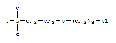 2-[(8-Chloro-1,1,2,2,3,3,4,4,5,5,6,6,7,7,8,8-hexadecafluorooctyl)oxy]-1,1,2,2-tetrafluoroethanesulfonyl fluoride Structure,73606-15-2Structure