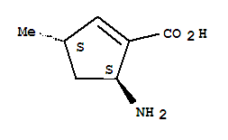 (3r,5r)-rel-(9ci)-5-氨基-3-甲基-1-环戊烯-1-羧酸结构式_736924-56-4结构式