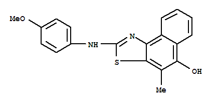 2-[(4-甲氧基苯基)氨基]-4-甲基-萘并[1,2-d]噻唑-5-醇结构式_742014-22-8结构式
